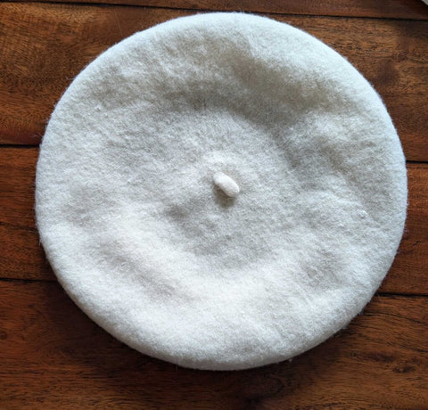 Wool Cream Beret