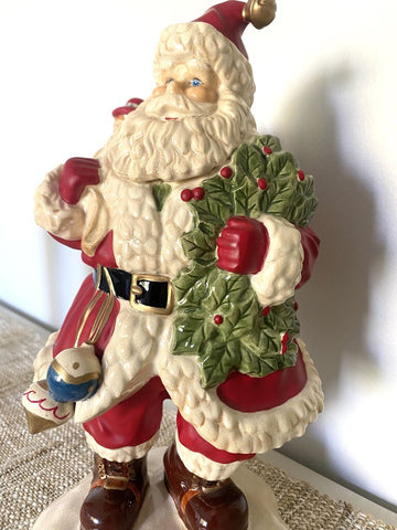 Vintage Ceramic Santa w/ Toys 19"h x 8"w