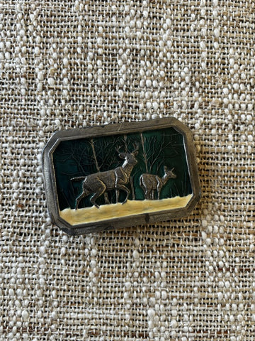 1976 The Great American Buckle Co Deer Belt Buckle