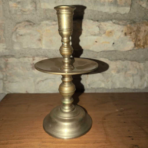 Vintage Brass Candle Holder 8 inches