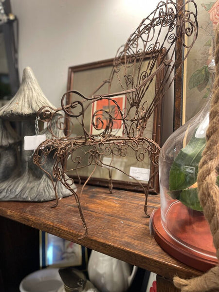 Vintage child's peacock chair as is