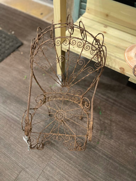 Vintage child's peacock chair as is