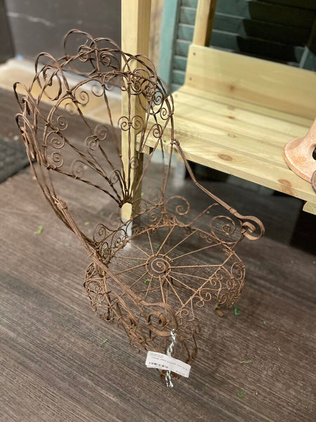 Vintage child's peacock chair as is