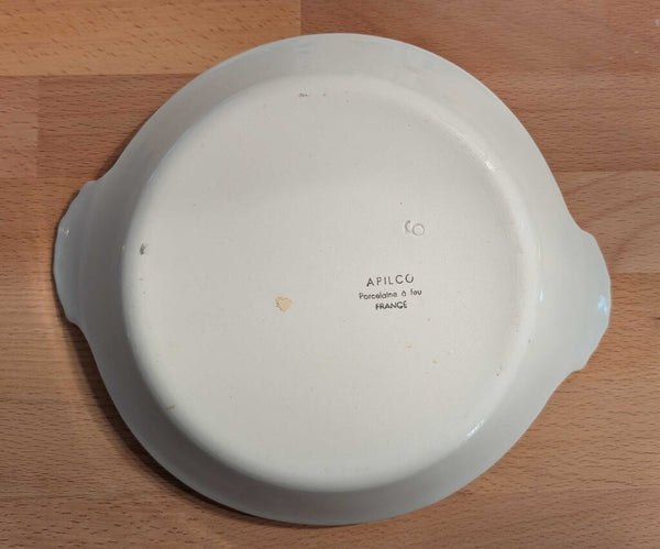 Vintage French Round Gratin Dish - 8"