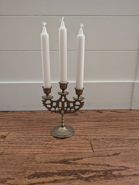 Vintage Brass Candelabra 6x7