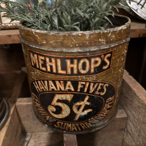 Vintage cigar tin Havana Fives