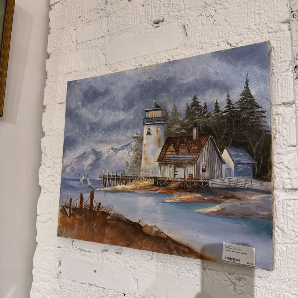 Winter light house painting