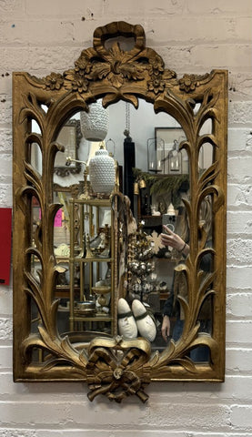 Large Ornate Gold Mirror HEAVY (21x41) W0744 IN STORE PICK UP ONLY