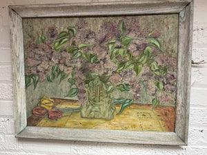 Original Floral on Board Framed from 1955 27"x21" W1660