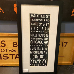 Framed Chicago streets 26x14