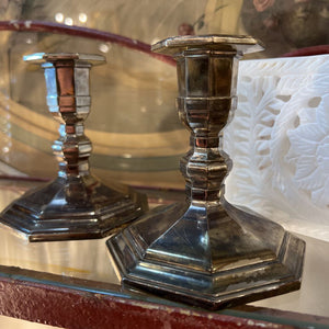 Pair silver plate Candlesticks