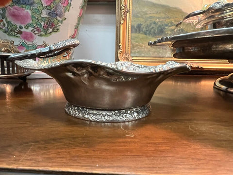 Vintage Silver Plate Ornate Dish