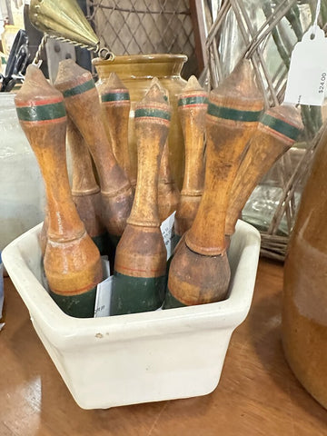 Vintage bowling game pin