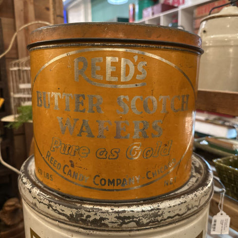Vintage Reed's Butterscotch Wafers tin
