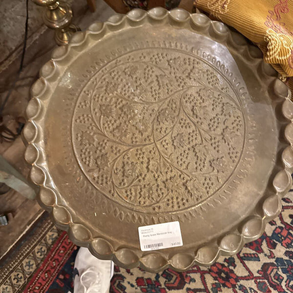 Pretty brass Moroccan tray