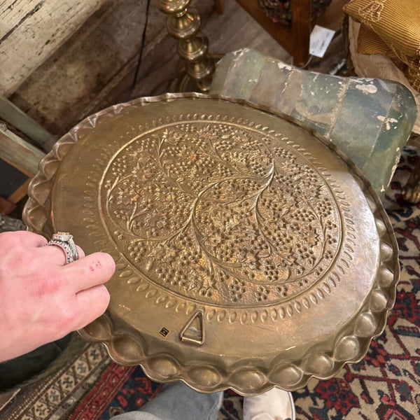 Pretty brass Moroccan tray