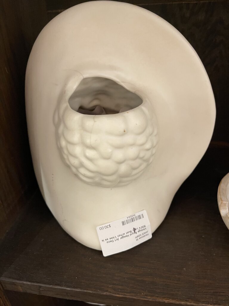 Vintage Royal Haeger Art Deco 1930's Lafy Bust w/hat Vase as is