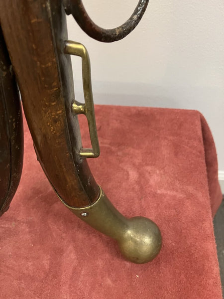 Antique Horse Mule Yoke Hames Harness 28" Wood & brass