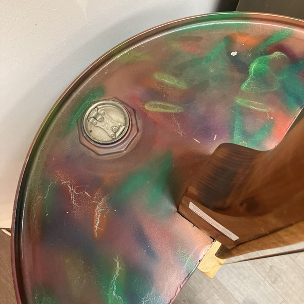 Oil drum stand-up bass by local artist