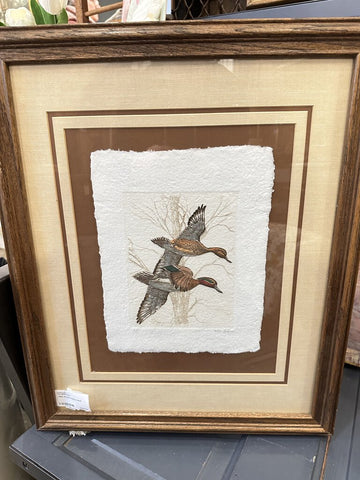 Fiber art piece Mallard 18x22