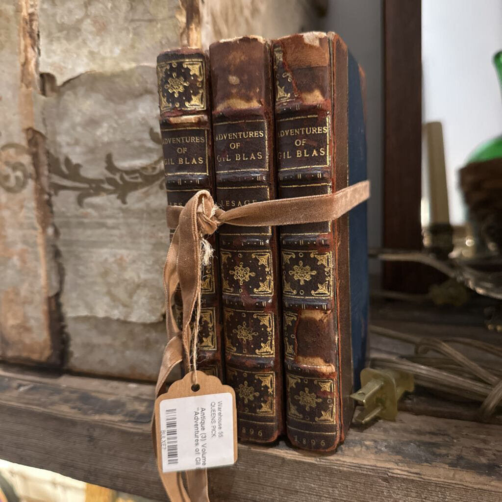 Antique (3) Volume Book Set - "Adventures of Gil Blas"