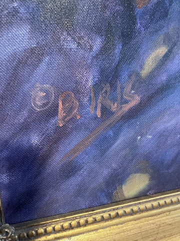 Original oil painting - Girl with Yellow Silk Scark