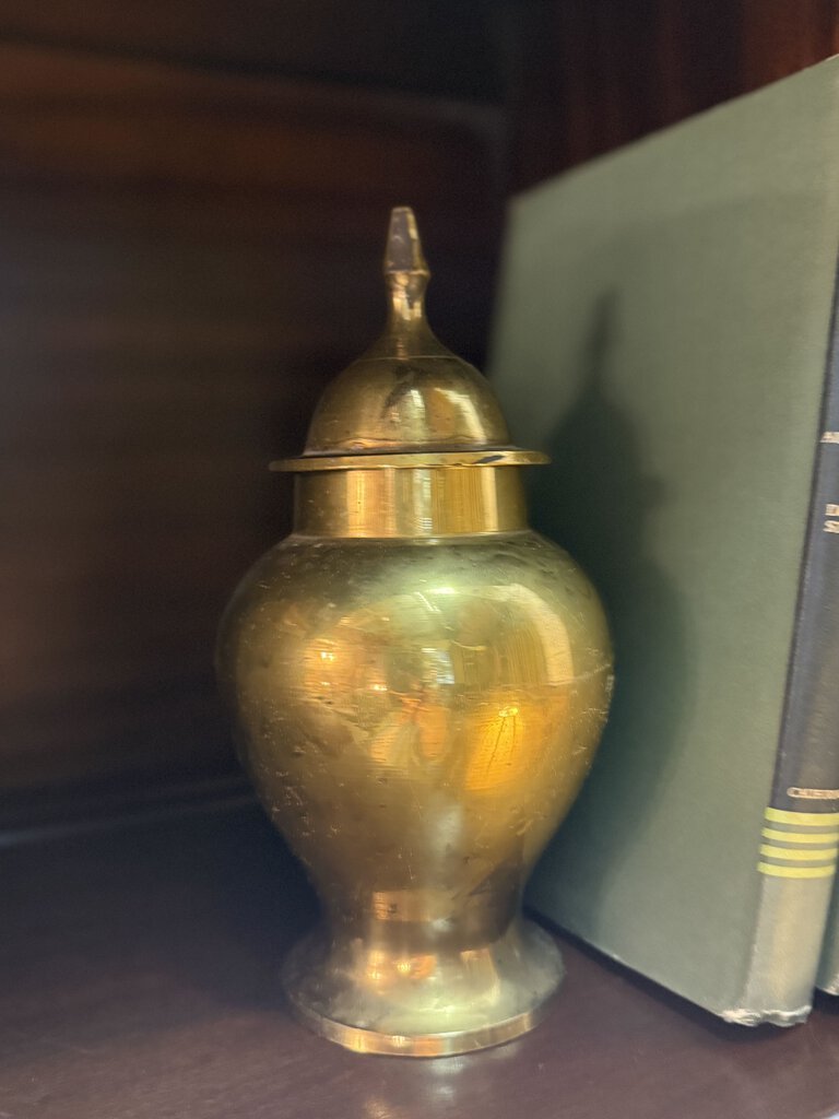 small brass urn