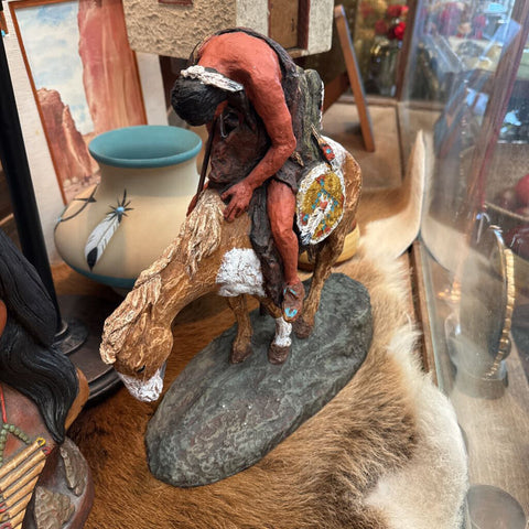 Vintage "The End Of The Trail" sculpture 1982. Daniel Monfort Original