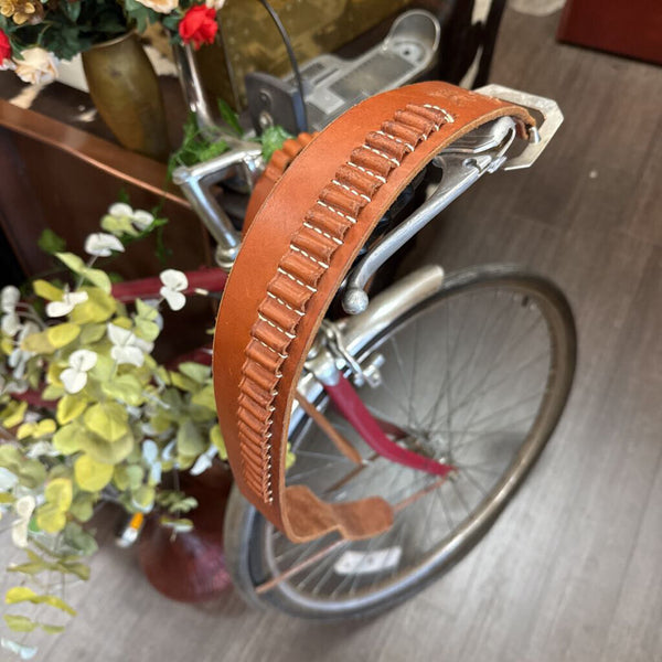 Vintage leather .22 cartridge belt, sm