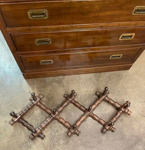 Vintage wood accordion coat hanger