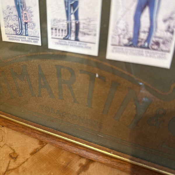 Vintage framed cigarette trading cards set(24), soldiers of the world