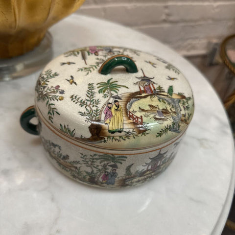 Chinoiserie Covered Bowl
