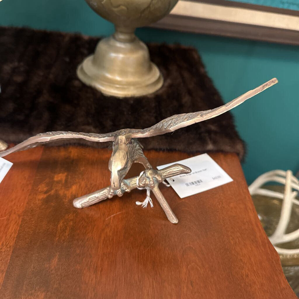 Brass Eagle on Branch 11x6"