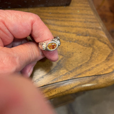 Sterling silver Judith Ripken topaz ring