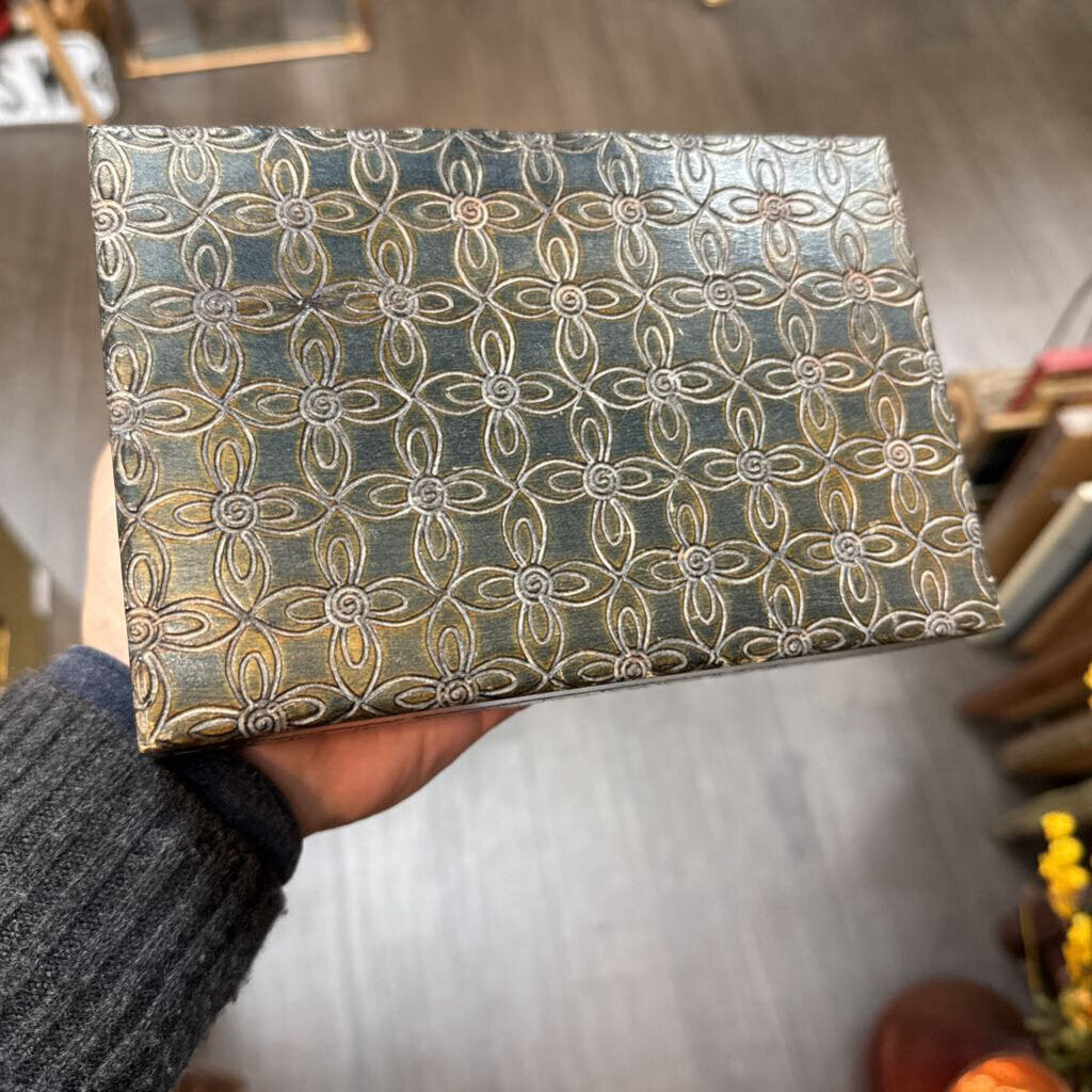 Carved wood keepsake box