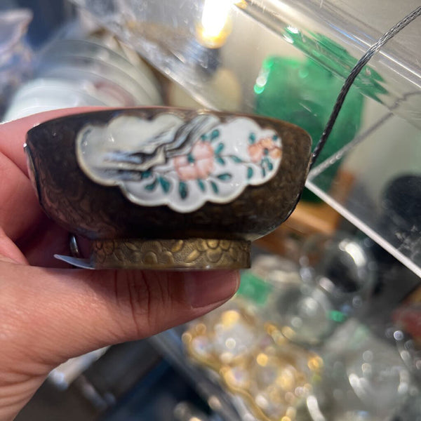 Vintage Tiny Cloisonne Bow