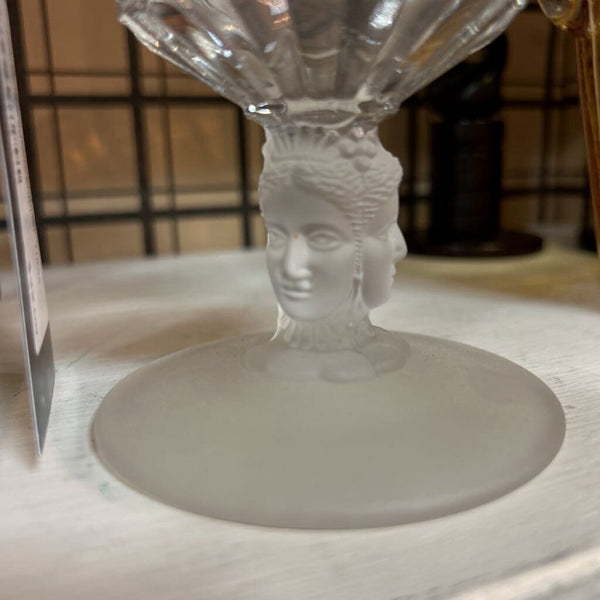 Vintage Duncan & Miller Three Faces Glass Creamer