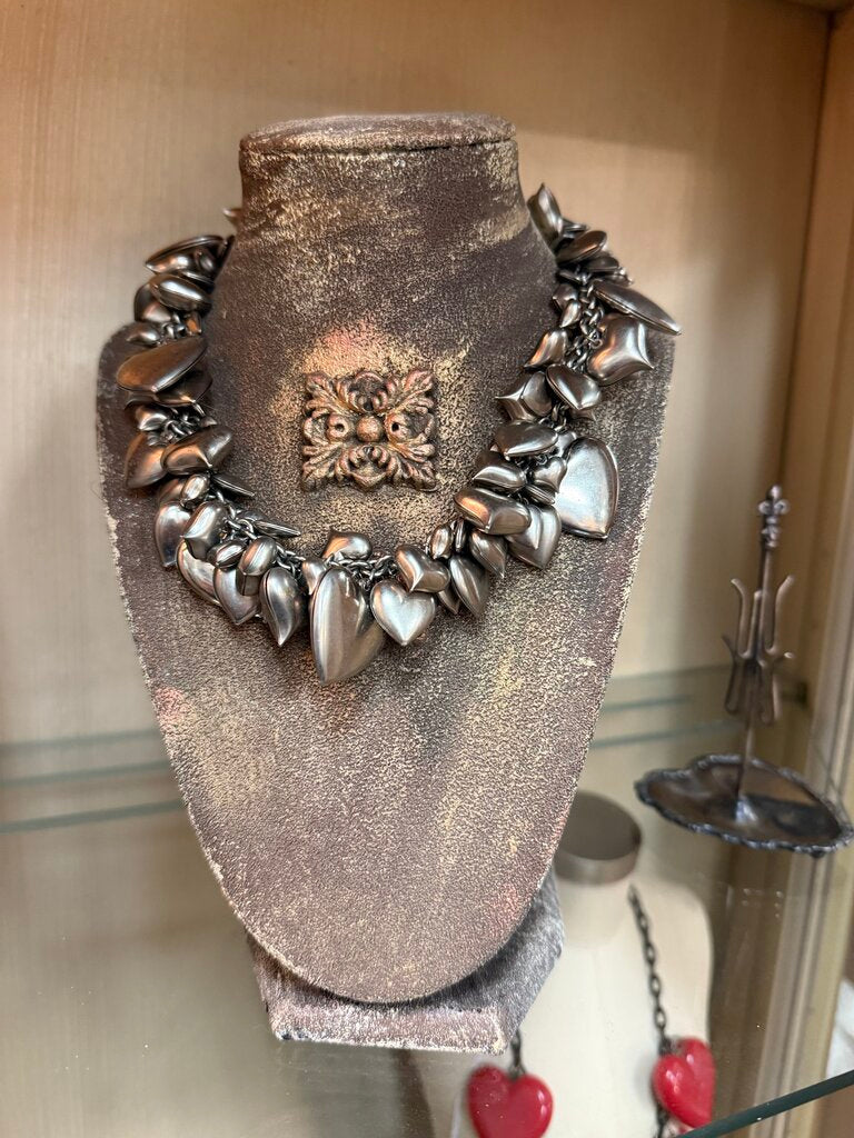 Vintage Rara Cluster Hearts Necklace