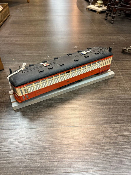 Hand Carved and Painted Wooden Electric Train Car W1795