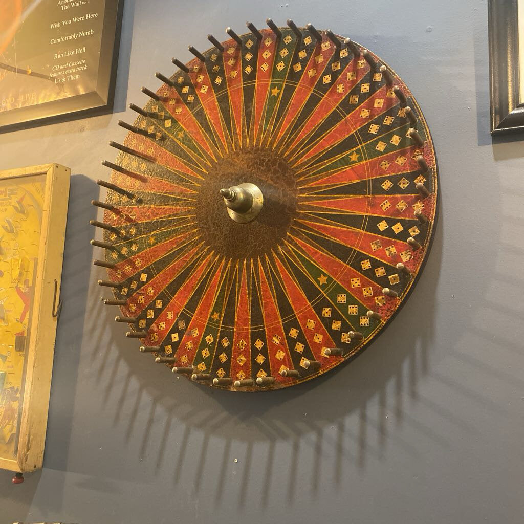 Authentic dice game wheel with stand 24in round