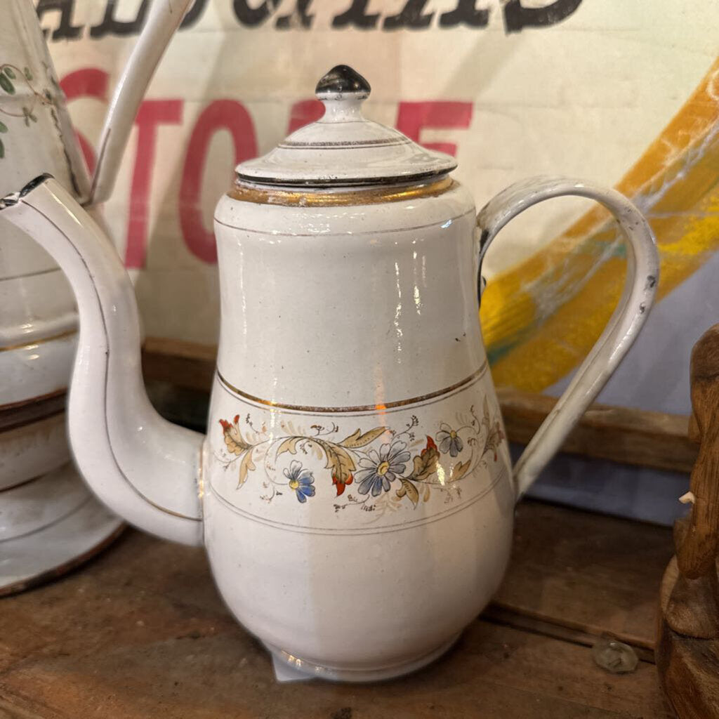 small enamelware teapot