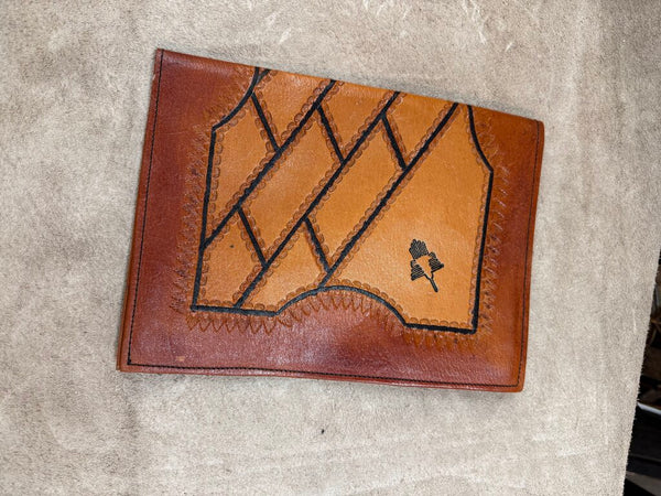 Vintage embossed leather book cover