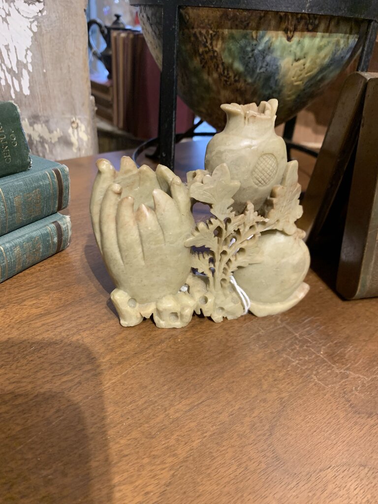 Vintage Soapstone Chinese Vase~ 4.5" l x 4" t