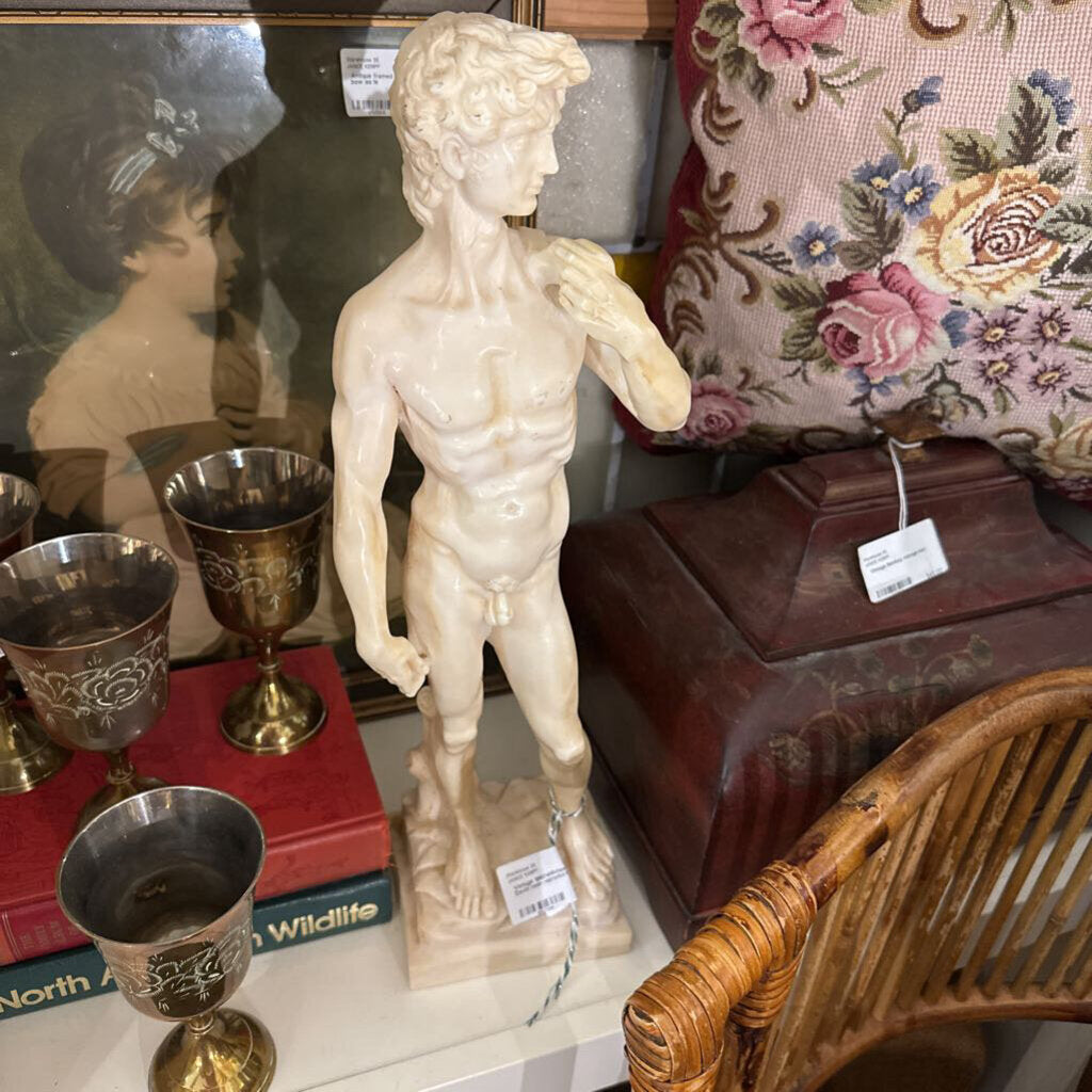 Vintage 1960'sMichaelangelo's David resin reproduction as is