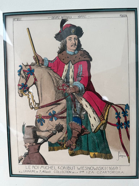 Raphael Jacquemin (French, 1821-1881) Hand Tinted Etching (custom 16"x20" matte board on foam sealed in plastic)