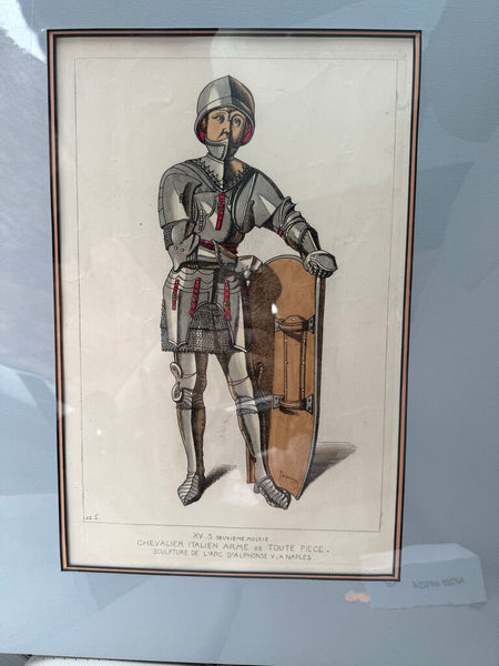 Raphael Jacquemin (French, 1821-1881) Hand Tinted Etching (custom 16"x20" matte board on foam sealed in plastic)