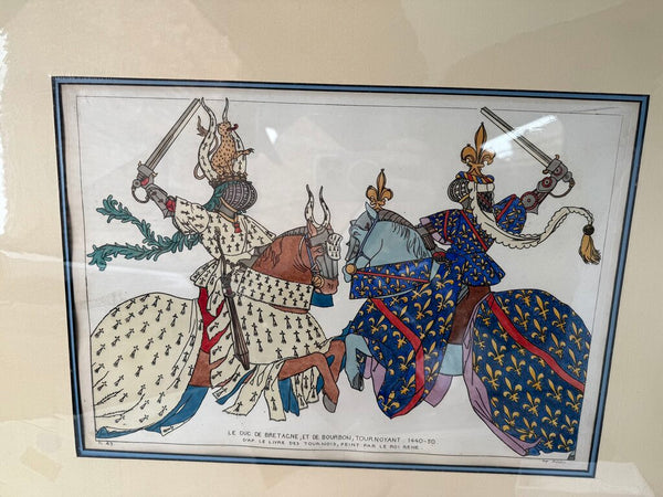 Raphael Jacquemin (French, 1821-1881) Hand Tinted Etching (custom 16"x20" matte board on foam sealed in plastic)