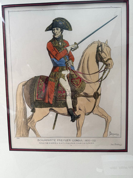 Raphael Jacquemin (French, 1821-1881) Hand Tinted Etching (custom 16"x20" matte board on foam sealed in plastic)