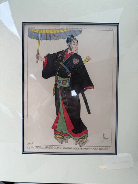 Raphael Jacquemin (French, 1821-1881) Hand Tinted Etching (custom 16"x20" matte board on foam sealed in plastic)