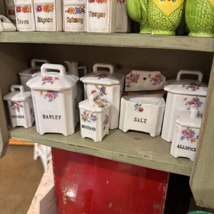Child's spice set 9 pc white floral